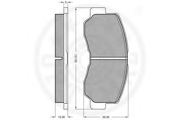 Imagine set placute frana,frana disc OPTIMAL 9573