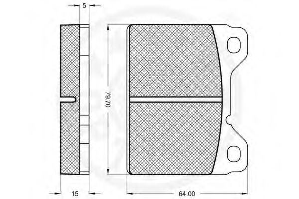 Imagine set placute frana,frana disc OPTIMAL 9576