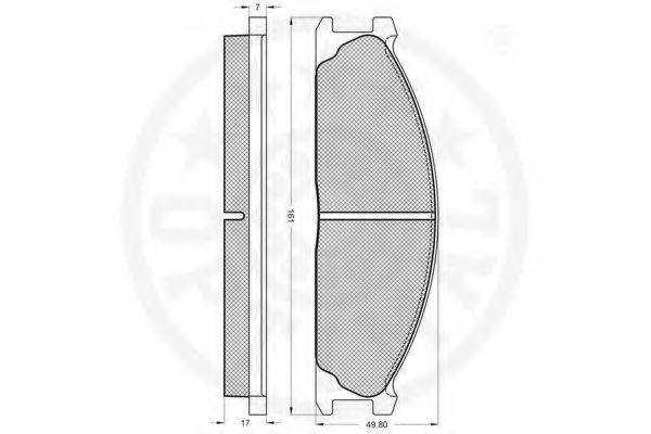 Imagine set placute frana,frana disc OPTIMAL 9578