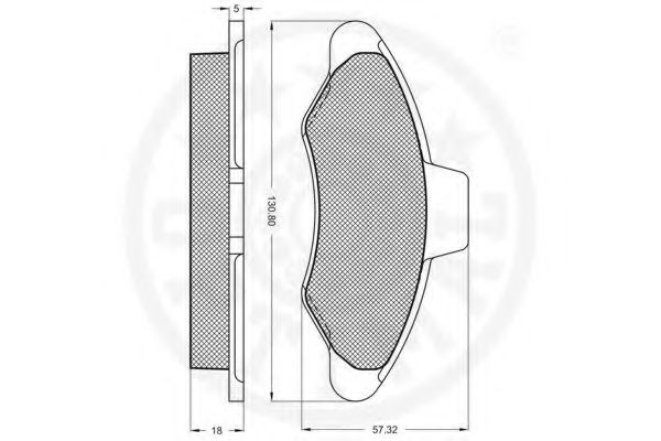 Imagine set placute frana,frana disc OPTIMAL 9664