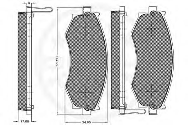 Imagine set placute frana,frana disc OPTIMAL 9705