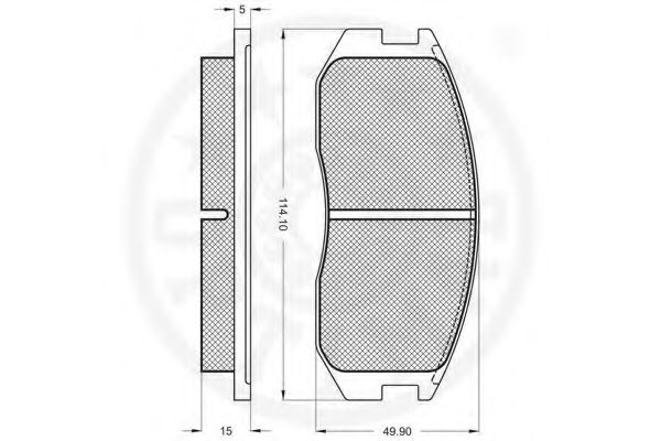 Imagine set placute frana,frana disc OPTIMAL 9714