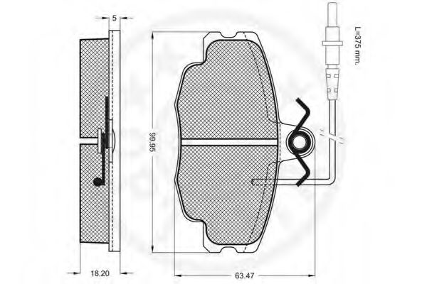 Imagine set placute frana,frana disc OPTIMAL 9749