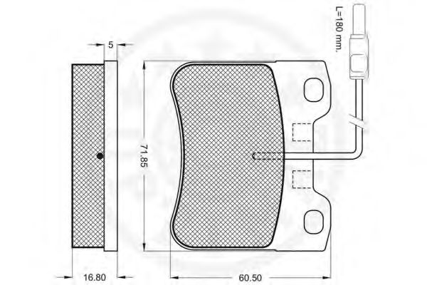 Imagine set placute frana,frana disc OPTIMAL 9761