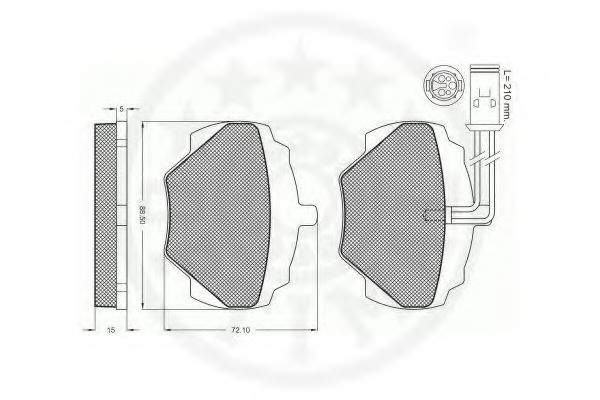 Imagine set placute frana,frana disc OPTIMAL 9763