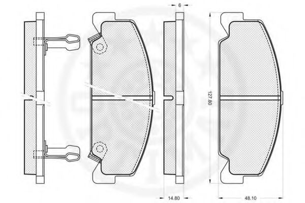 Imagine set placute frana,frana disc OPTIMAL 9786