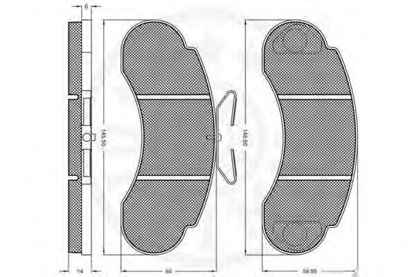 Imagine set placute frana,frana disc OPTIMAL 9797