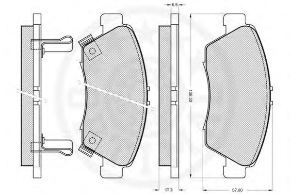 Imagine set placute frana,frana disc OPTIMAL 9815