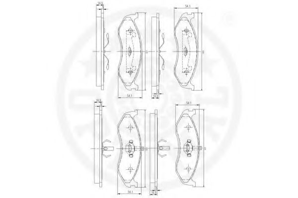 Imagine set placute frana,frana disc OPTIMAL 9914