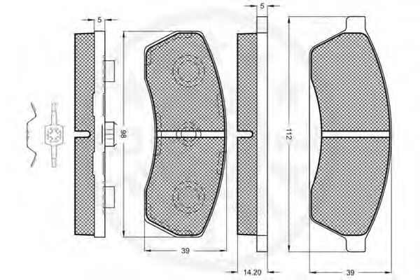 Imagine set placute frana,frana disc OPTIMAL 9946