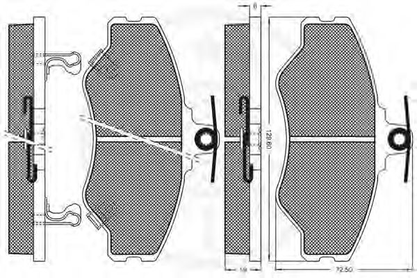 Imagine set placute frana,frana disc OPTIMAL 9955