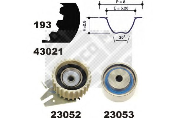 Imagine Set curea de distributie MAPCO 23021