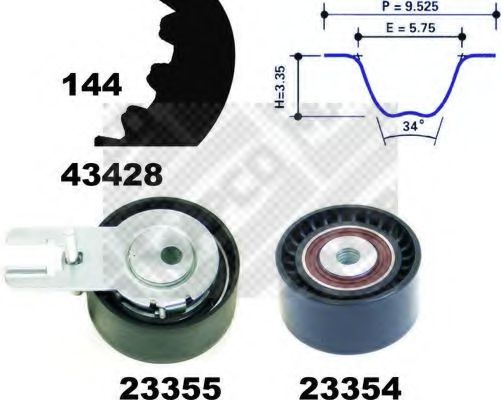 Imagine Set curea de distributie MAPCO 23400