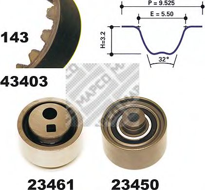 Imagine Set curea de distributie MAPCO 23403