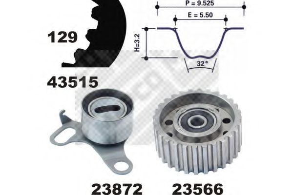 Imagine Set curea de distributie MAPCO 23515