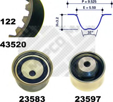 Imagine Set curea de distributie MAPCO 23520