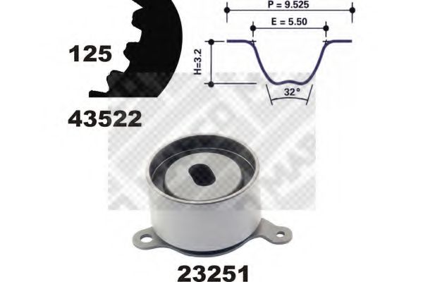 Imagine Set curea de distributie MAPCO 23522