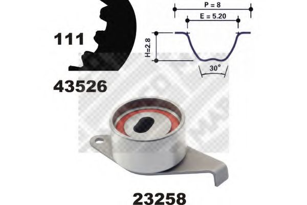 Imagine Set curea de distributie MAPCO 23526