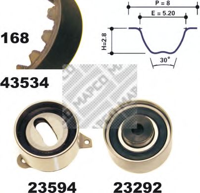 Imagine Set curea de distributie MAPCO 23534