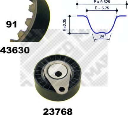 Imagine Set curea de distributie MAPCO 23630