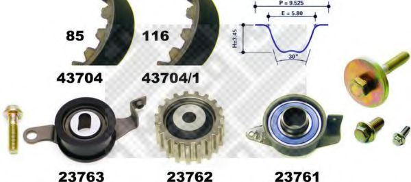 Imagine Set curea de distributie MAPCO 23704