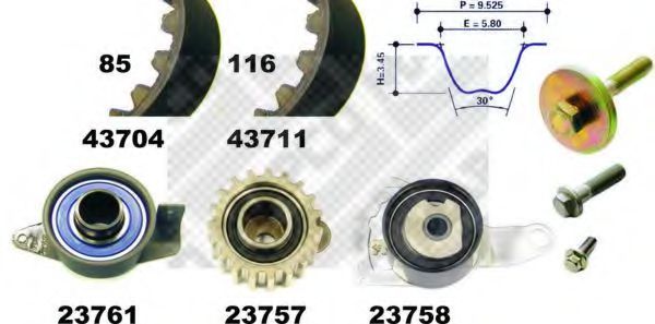 Imagine Set curea de distributie MAPCO 23712