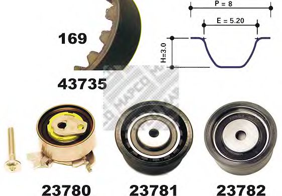 Imagine Set curea de distributie MAPCO 23735