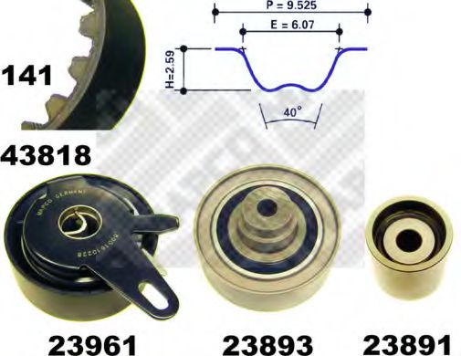 Imagine Set curea de distributie MAPCO 23818