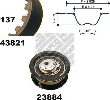 Imagine Set curea de distributie MAPCO 23820