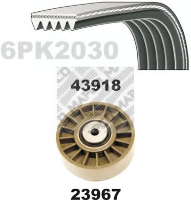 Imagine Set curea transmisie cu caneluri MAPCO 23918