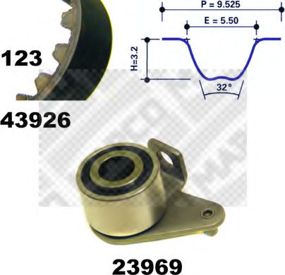 Imagine Set curea de distributie MAPCO 23926