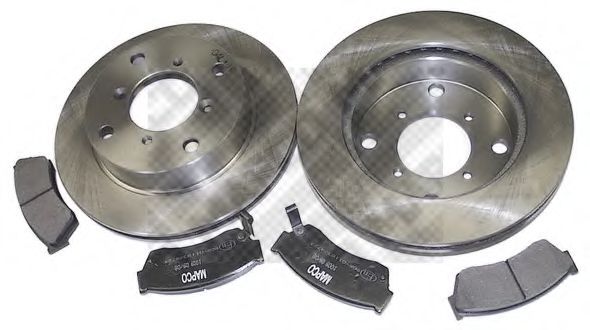Set frana, frana disc MAPCO 47593