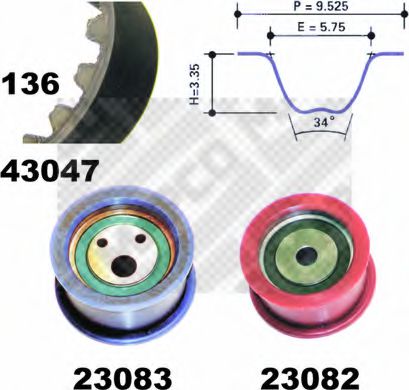 Imagine Set curea de distributie MAPCO 73080