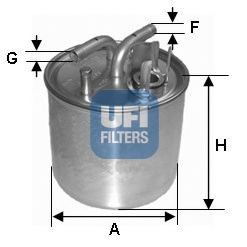 Imagine filtru combustibil UFI 24.002.00