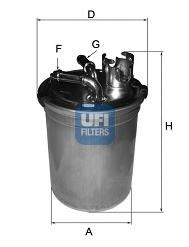 Imagine filtru combustibil UFI 24.004.00