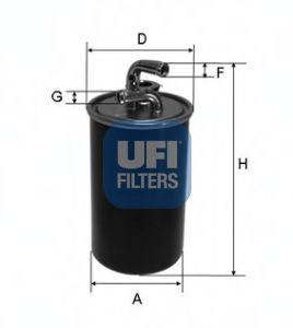 Imagine filtru combustibil UFI 24.030.00