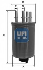 Imagine filtru combustibil UFI 24.130.00