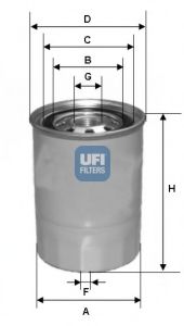 Imagine filtru combustibil UFI 24.327.00