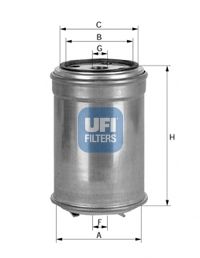 Imagine filtru combustibil UFI 24.356.00