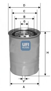 Imagine filtru combustibil UFI 24.368.00