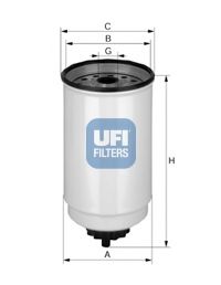 Imagine filtru combustibil UFI 24.371.00