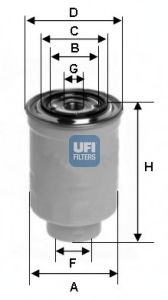 Imagine filtru combustibil UFI 24.374.00