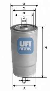 Imagine filtru combustibil UFI 24.379.01
