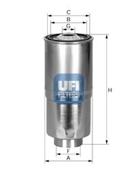 Imagine filtru combustibil UFI 24.380.00