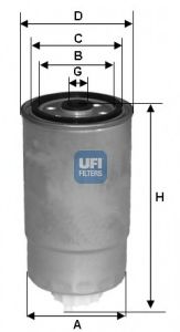 Imagine filtru combustibil UFI 24.383.00