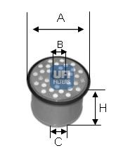 Imagine filtru combustibil UFI 24.390.00