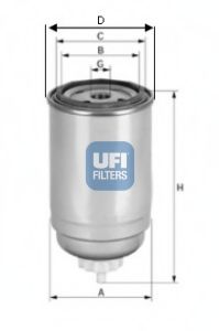 Imagine filtru combustibil UFI 24.399.00