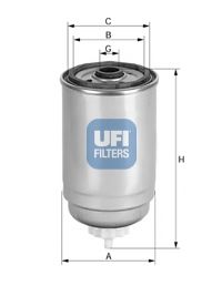 Imagine filtru combustibil UFI 24.401.00