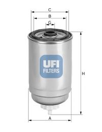 Imagine filtru combustibil UFI 24.414.00