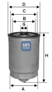 Imagine filtru combustibil UFI 24.441.00